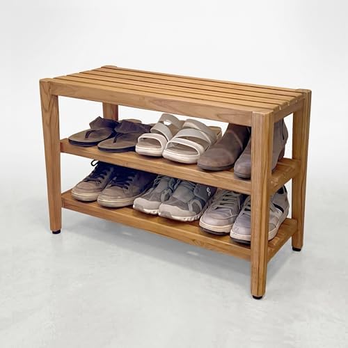 Asta Select Solid Teak 27" Shoe Rack Bench