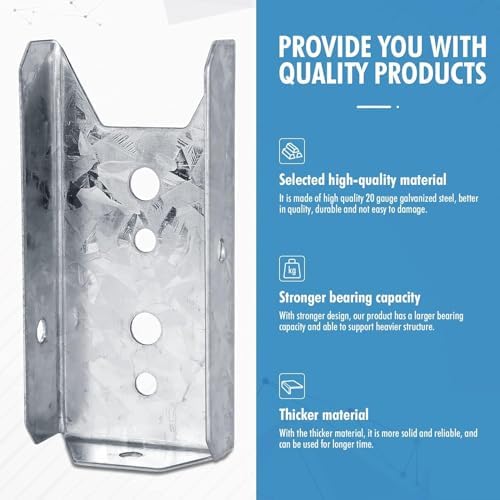 LukLoy 40 Pack 2x4 Brackets for Wood Rail(Screws Not Included)
