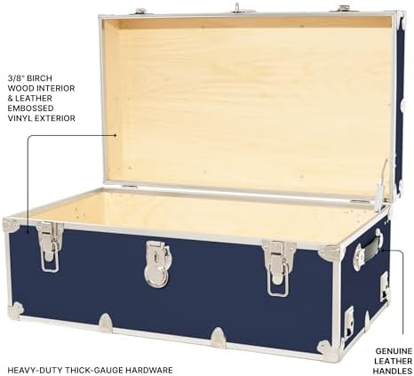 Rhino Classic XL Trunk with Wheels for Camp and Dorm, Footlocker, Chest