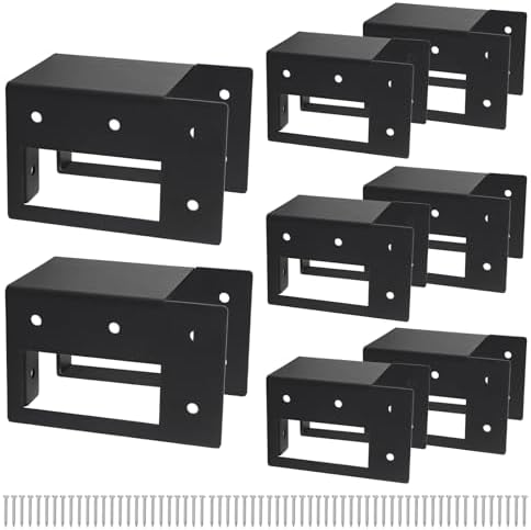 8 Pcs Firewood Log Storage Rack Bracket, Indoor Outdoor, Adjustable
