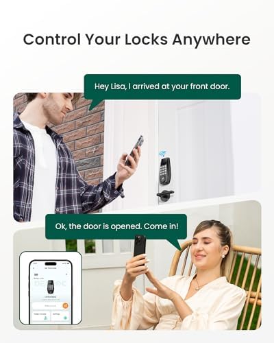 DESLOC C100 Plus Smart Lock with 2 Lever Handles, Built-in WiFi