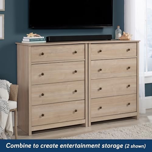 Sauder River Ranch 4-Drawer Bedroom Chest, Harvest Walnut Finish