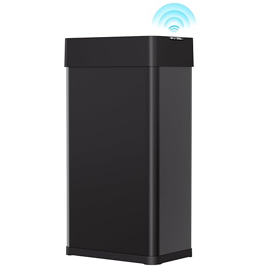 Arlopu 21.1 Gal Automatic Trash Can, 80L Stainless Steel Motion Sensor Garbage