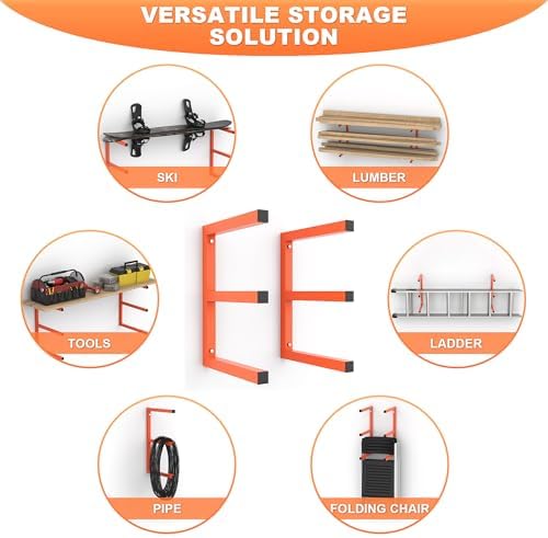 Ultrawall Lumber Storage Rack, Wall Mount Wood Storage Racks