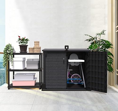 Duramax Storeaway 4 ft. 3 in. x 2 ft. 5 in. x 3 Ft 7 in. Resin Horizontal Outdoor Storage Shed Gray