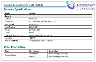 dahua pfa137 weatherproof cctv junction box – aluminium, close-up detail