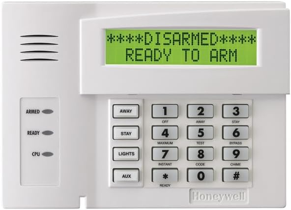 honeywell security 6160 ademco alpha display keypad shown in use