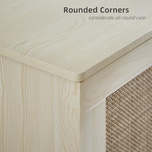47.2" Storage Chest Extra Large,Rattan Storage Bench(White Cream)