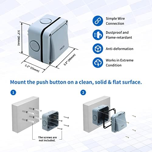 TOPENS TC148 Waterproof Wired Wall Push Button