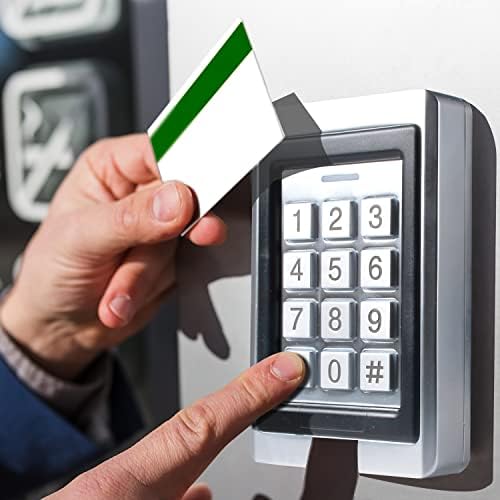 Door Access Control System, Stand Alone Password Door Keypad + 5PCS ID Keyfobs, Support 2000 Users, Wiegand 26, for Swing Slide Gate Opener Gate Operator and Access Control Security System
