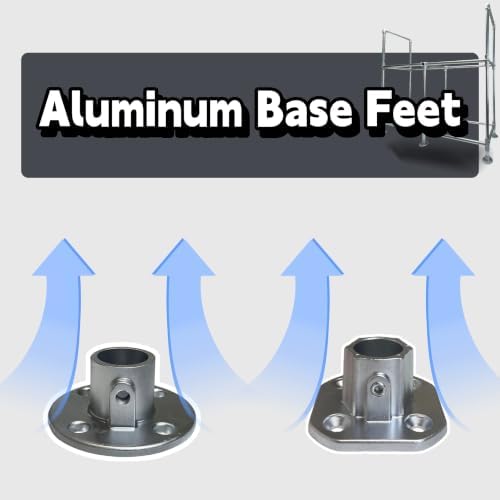 4ft Heavy Duty Firewood Rack Outdoor with Cover,2-Tier,6 Aluminum Base Feet