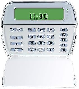 dsc rfk5501 fixed lcd keypad w/wireless-wh, close-up detail