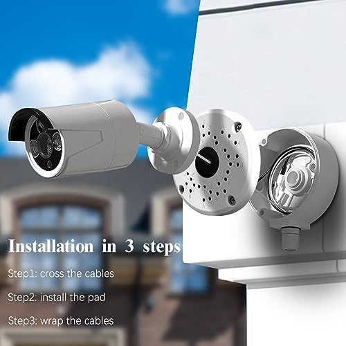 metal aluminum ip66 waterproof bullet security camera junction, close-up detail