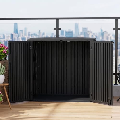Mrosaa 48Cu.ft Outdoor Storage Cabinet.Waterproof Horizontal Storage Sheds