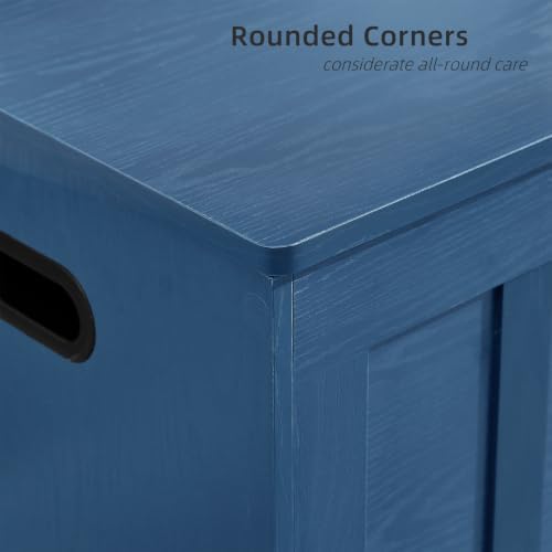 VANKILEY 47.2" Storage Chest Extra Large, Wooden Storage Bench(Blue)