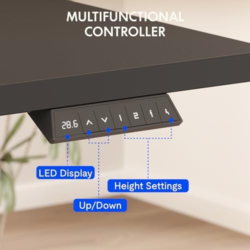 FLEXISPOT EN2 48"x30" Standing Desk with Power Strip Bundle, Black