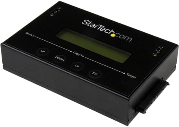 StarTech.com 1:1 Standalone Hard Drive Duplicator & Eraser, SATA HDD / SSD Disk