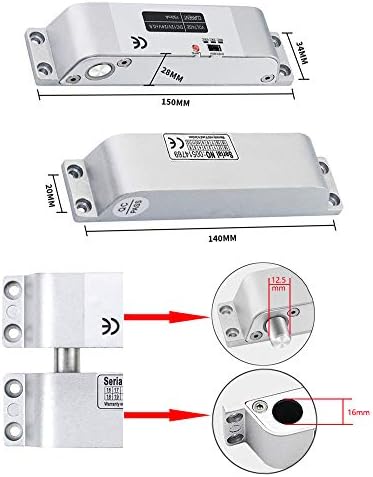 Electric Drop Bolt Lock DC 12V Fail Safe NC Mode Electronic Door Lock