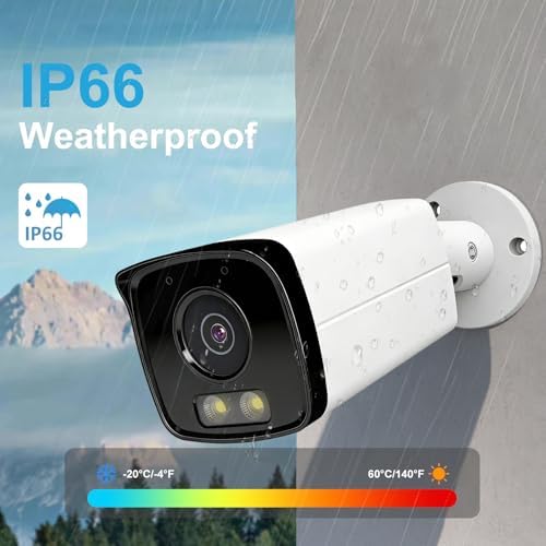 unilook 4mp bullet poe camera, wired security ip on a desk or shelf