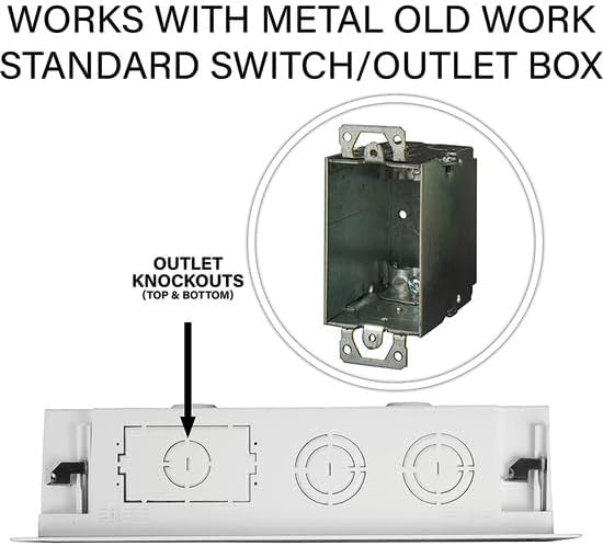 Legrand - OnQ Cable Management, In-Wall Media Box, Dual Purpose Structured