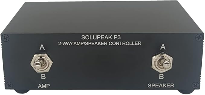 SOLUPEAK P3 2-Way AMP Amplifier to 2 Pair of Speakers Selector Switch Switcher