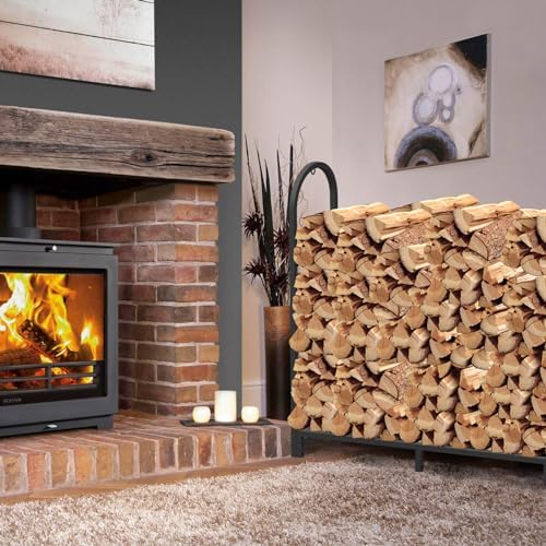 Walensee 8Ft Firewood Rack Holder, Heavy Duty Steel, Rust Resistant, 94.1L x 12.9W x 45.7H inches, Can Hold Up to 220lbs