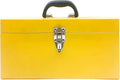 Large Tool Box Organizer Took Box Fishing Tackle Box 16 Inch Tool Box Small Metal Toolbox Organizer With Metal Latch and Handle for Household Warehouse Tools Storage Yellow