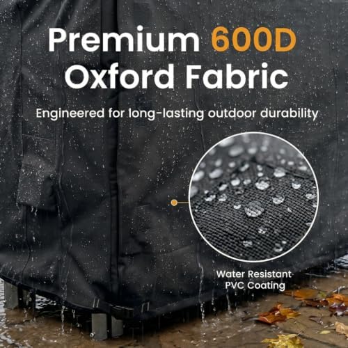 Firewood Rack Cover 8 foot - Heavy Duty - Black