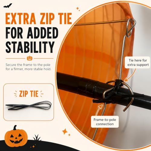 4Pack Solar Halloween Pumpkin Stake Light with 8 Lighting Modes, Fabric Lantern Yard Decor with Metal Stand, Foldable Pumpkin Garden Lights for Lawn, Patio, Pathway, and Halloween Party Decorations