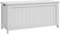 HOMCOM Storage Bench Cut-Out Handles 39.4" x 15.7" x 18.9" White