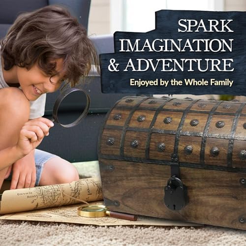 Nautical Cove Wooden Pirate Treasure Chest with Lock & Skeleton Key X-Large