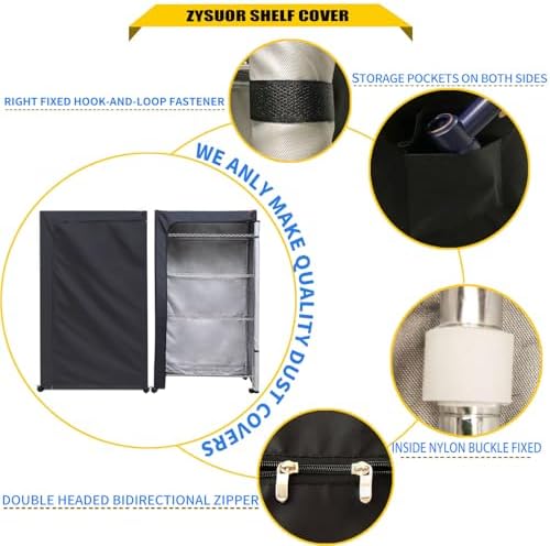 Shelf Dust Covers for Wire Shelving, Fits 48" W x 18" D x 72" H Rack