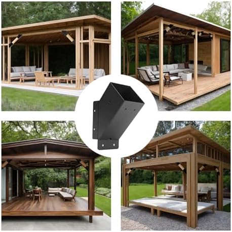 8 Pcs Pergola Angle Support Bracket,Reinforced 45-Degree Angle Bracket