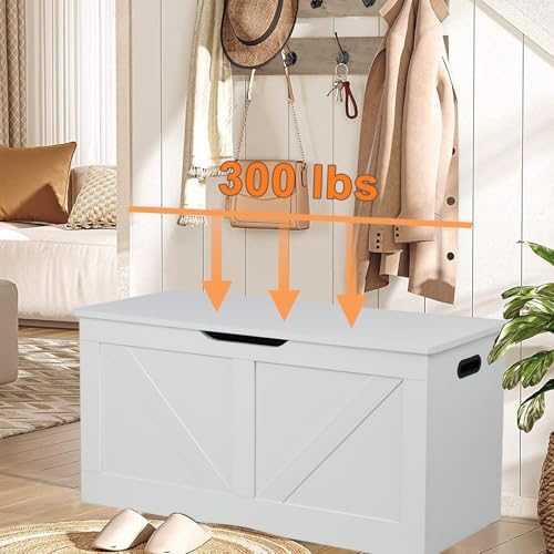 Timberer 39.4" Storage Chest, Wooden Storage Bench, Large Storage Trunk
