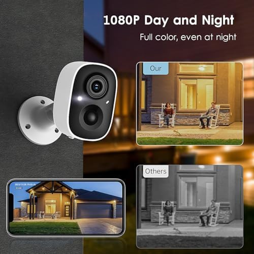 GMK 2K Video, Security Cameras Wireless Outdoor, AI Motion Detect Record