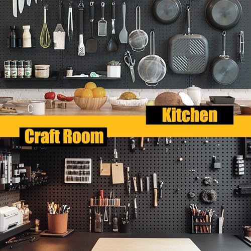 Spampur Peg Board, 10 Pack Metal Pegboard Panels, Pegboards Wall Organizer