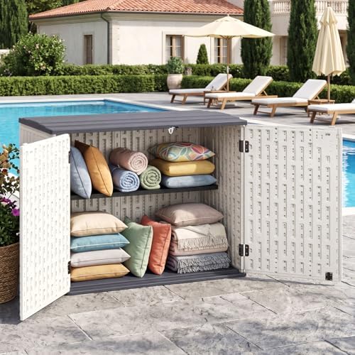 Tangkula 20 Cu.Ft Large Outdoor Storage Cabinet w/Adjustable Shelf