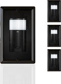 ECOELER Black PIR Motion Sensor Light Switch, Occupancy Motion Detector Switch (4 Pack)