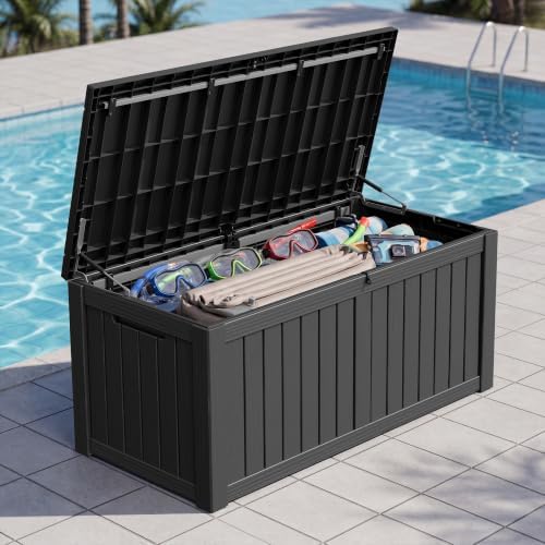 Outdoor Storage Box Waterproof, 155 Gallon Deck Box For Patio Storage
