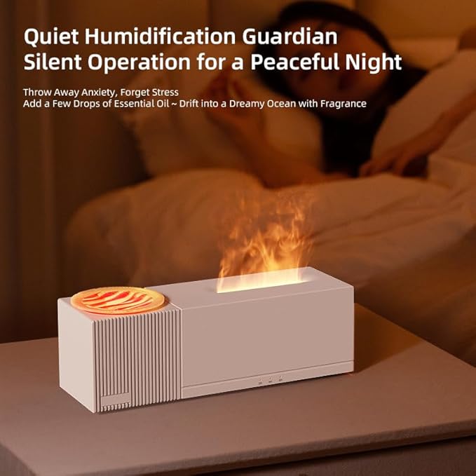 Essential Oil Diffuser, Ripple Projection Vibe Flame Oil Diffuser