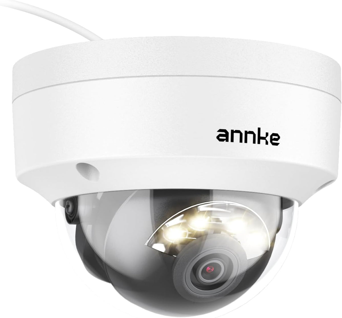 ANNKE 4K PoE Security Camera Outdoor, Spotlight Color Night Vision, White
