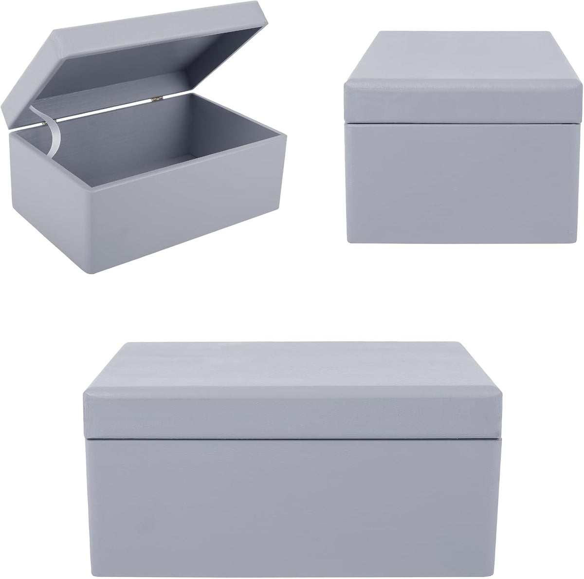 creative deco large gray wooden box storage with showing dimensions
