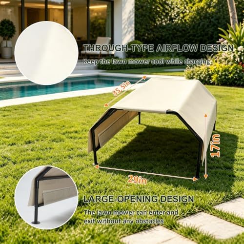 Robot Mower Garage, Rainproof UV-Proof Shelter for All Mowers（Large Size）