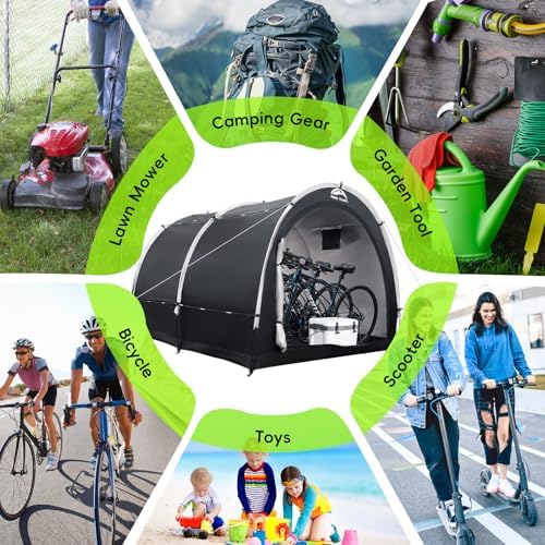 Happy Travel Outdoor Waterproof Bike Storage Tent Shed for 2/3/4/6/8 Bikes