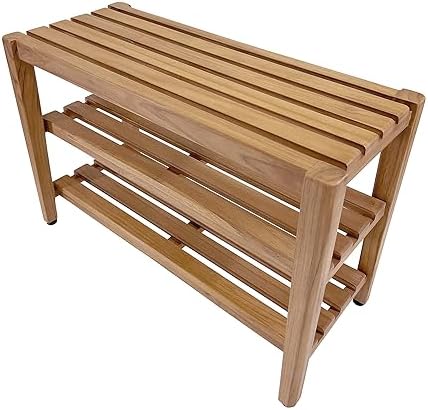 Asta Select Solid Teak 27" Shoe Rack Bench