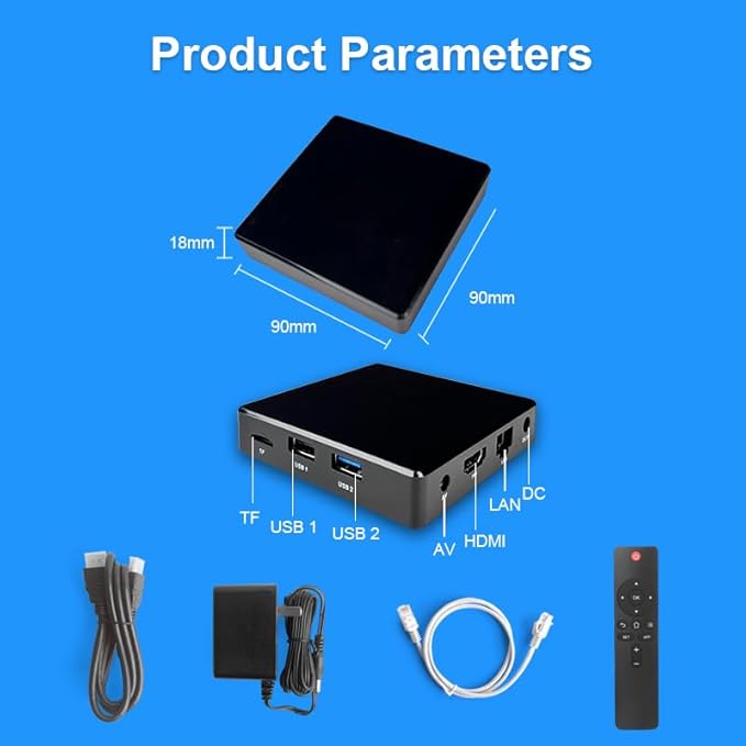 Lunzn Digital Signage Player Box 2+16G Non-Subscription CMS Advertising Media
