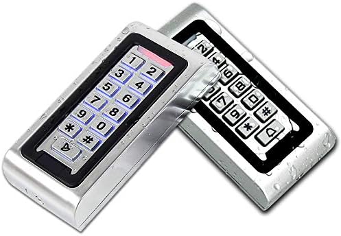 door access control system stand-alone password keypad weatherproof shown in use
