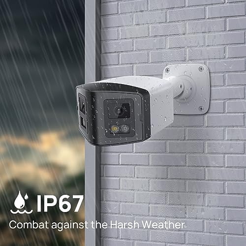 panoeagle 4mp dual lens poe ip security camera, front angle view
