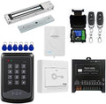 Door Access Control System RFID Keypad 600lb Electric Magnetic Door Lock Kit with Exit Button Doorbell Chime Remote Control