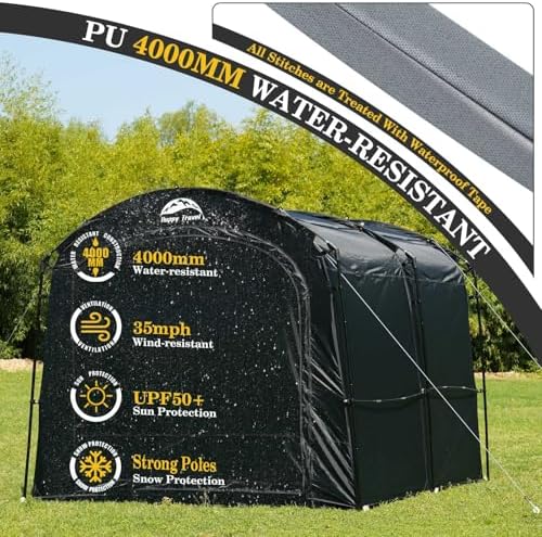 Happy Travel Bike Storage Shed Tent, Outdoor Portable Bicycle Storage Sheds